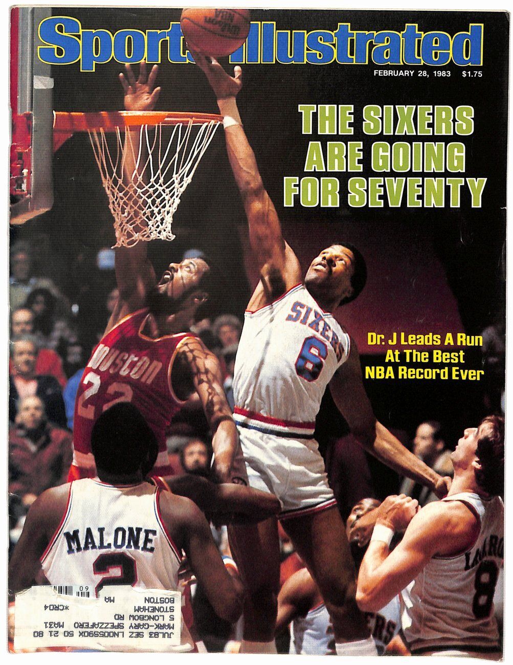 February 28, 1983 Julius Erving Dr. J Philadelphia 76ers Sports Illustrated