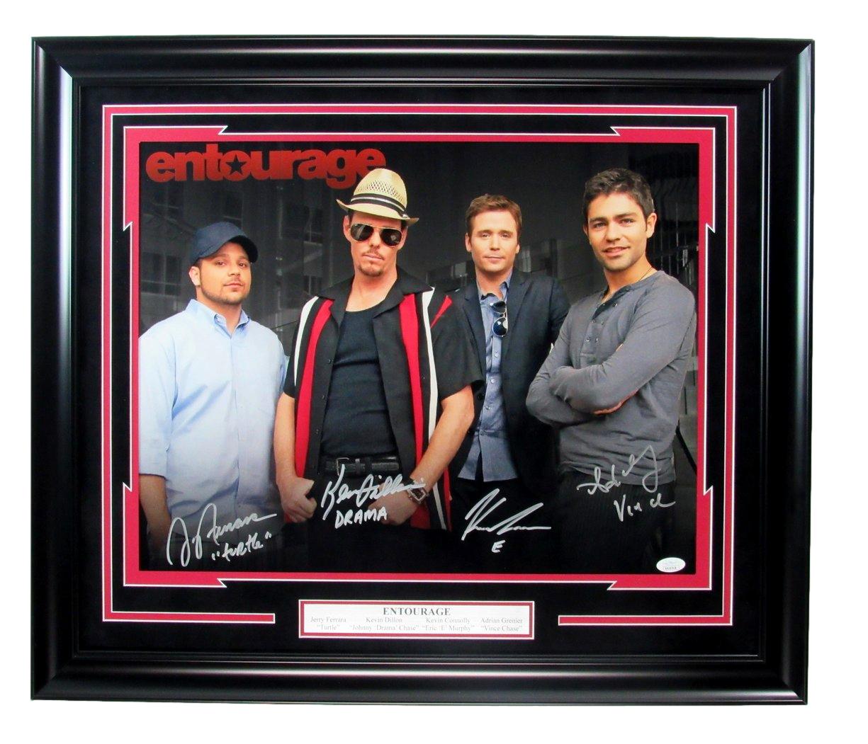 "Entourage" Multi-signed/Inscr by 4 Cast Members 16x20 Photo Framed  JSA 186394