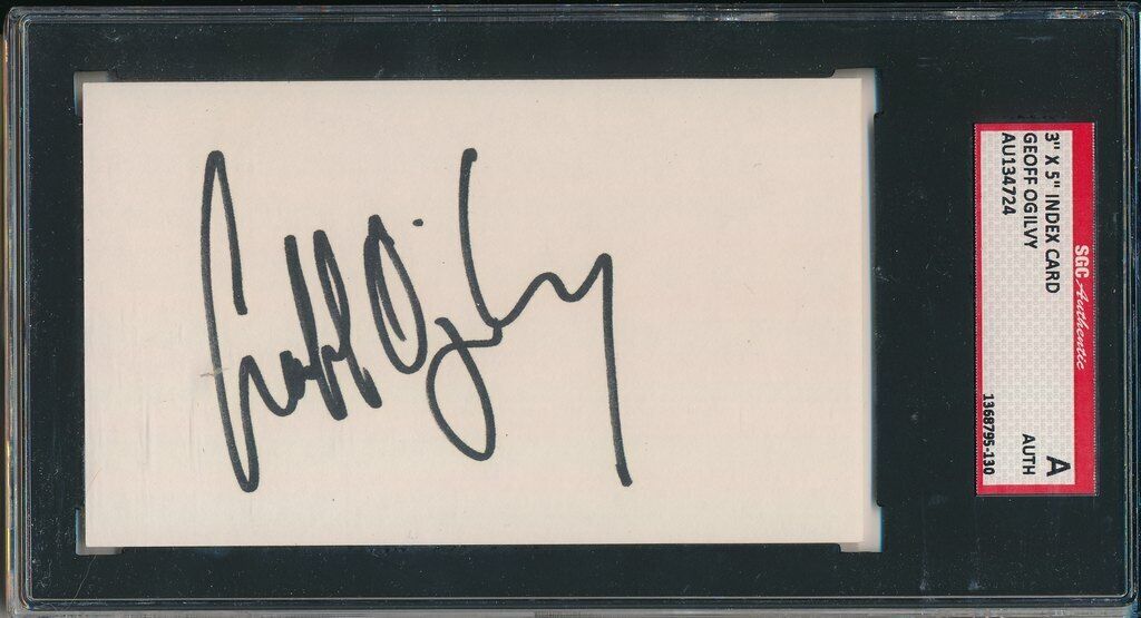 Geoff Ogilvy 2006 PGA U.S. Open Championship Signed 3x5 Index Card SGC 143756