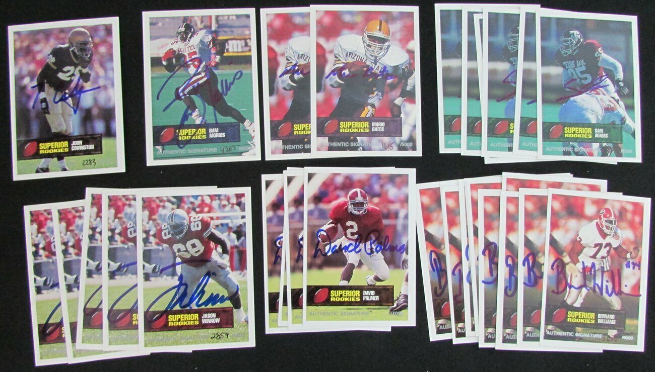 Lot of 26 Signed/Autographed 1994 Superior Rookies Trading Cards 151688