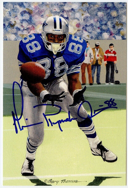 Michael Irvin Signed/Auto Goal Line Art GLAC Postcard Cowboys PSA/DNA 160264