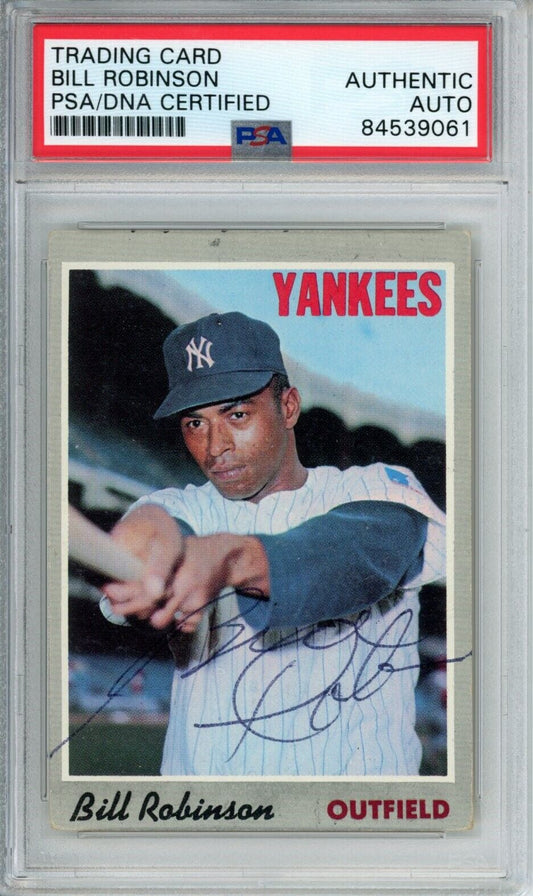 Bill Robinson Yankees Signed/Autographed 1970 TOPPS Card #23 PSA/DNA 166890