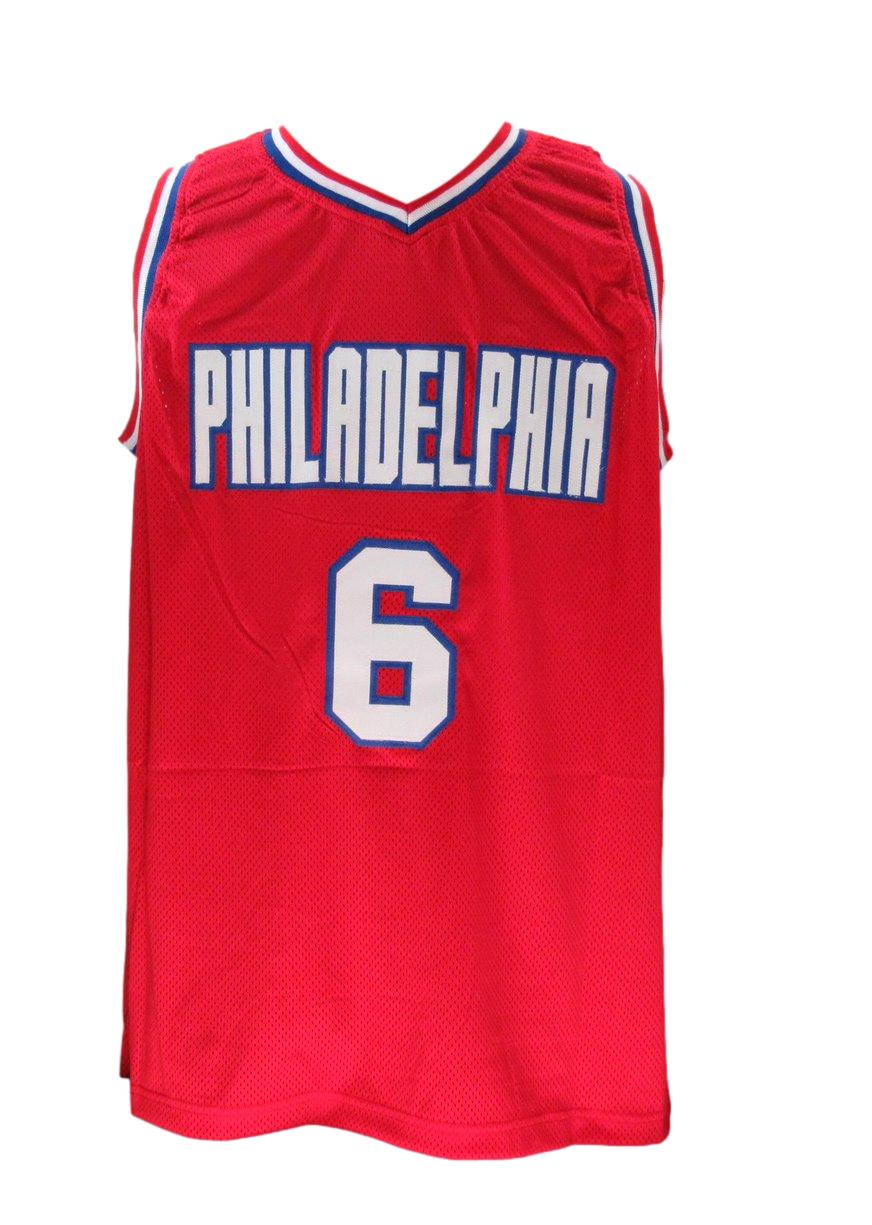 Julius Irving HOF Signed/Auto Red Custom Basketball Jersey 76ers JSA 193185