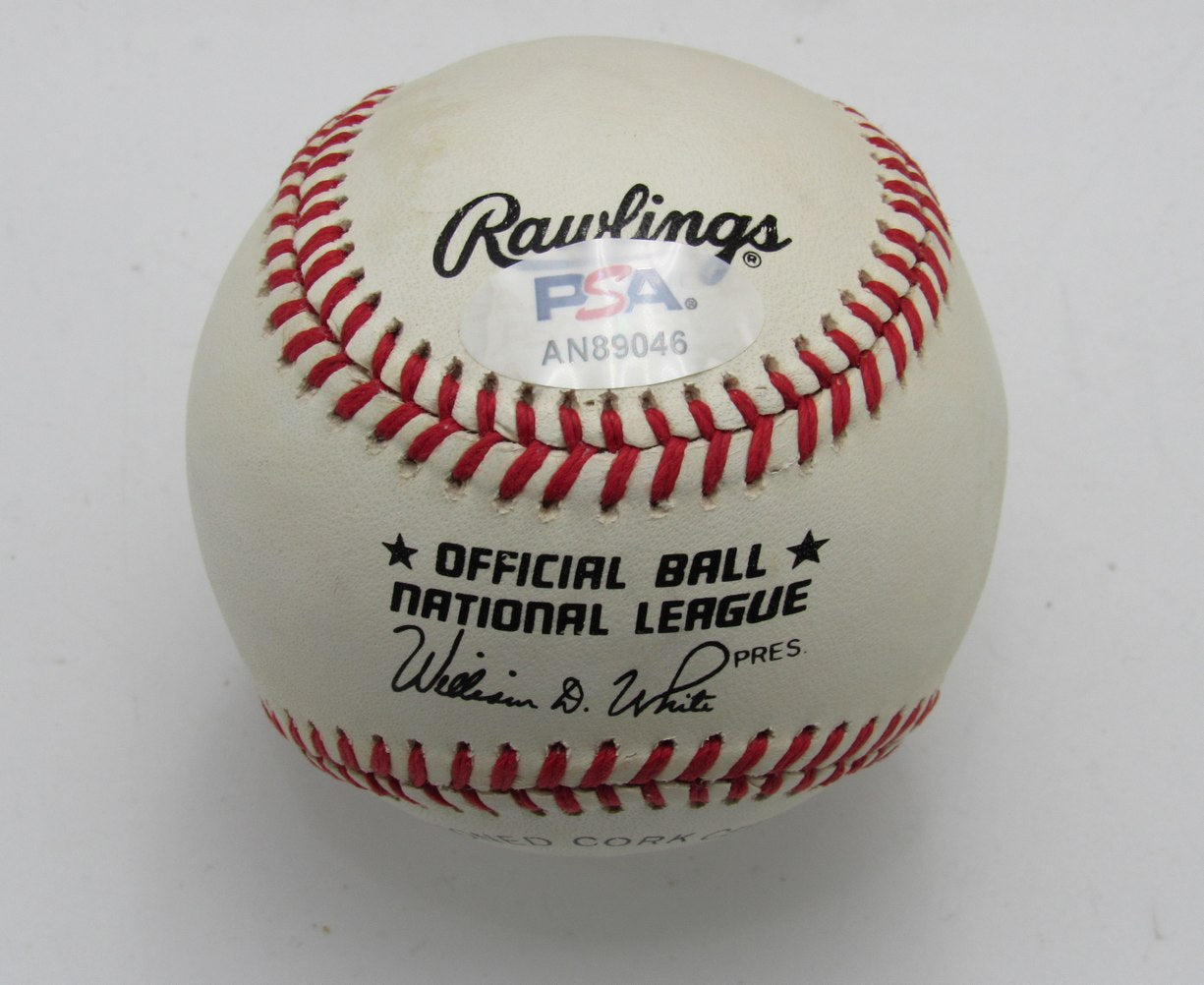 Ernie Banks HOF Signed/Autographed ONL Baseball Chicago Cubs PSA/DNA 191694