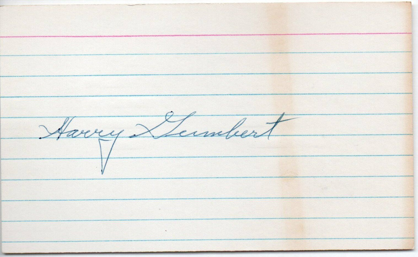 Lot of 4 George Gumbert d.1995 Reds/Giants/Cards Signed 3x5 Index Cards 145595