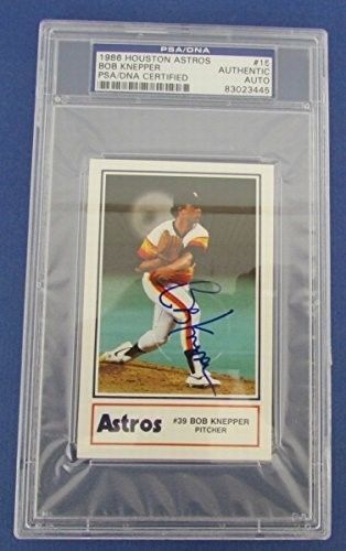 Bob Knepper 1986 Houston Astros Signed Slab Baseball Card PSA/DNA 132099