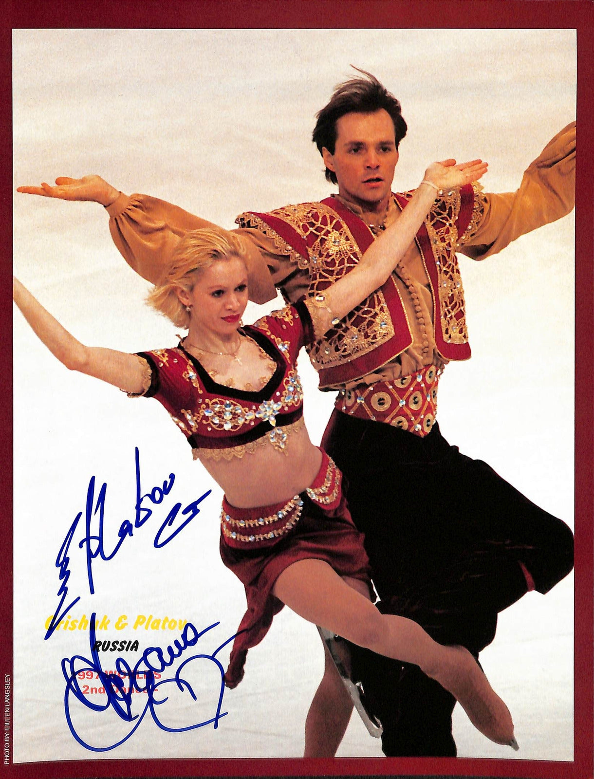 Grischuk and Platov 1999 World Silver Medalist Signed 8x10 Photo 180411