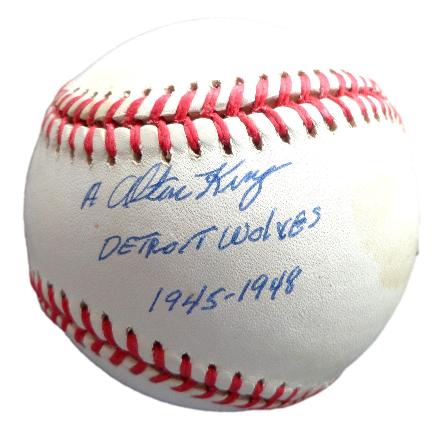 Alton King Signed/Inscribed ONL Baseball Negro League Detroit Wolves PSA/DNA