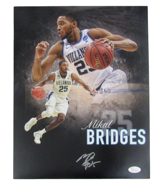 Mikal Bridges Villanova Wildcats Autographed/Signed 11x14 Photo JSA 135969