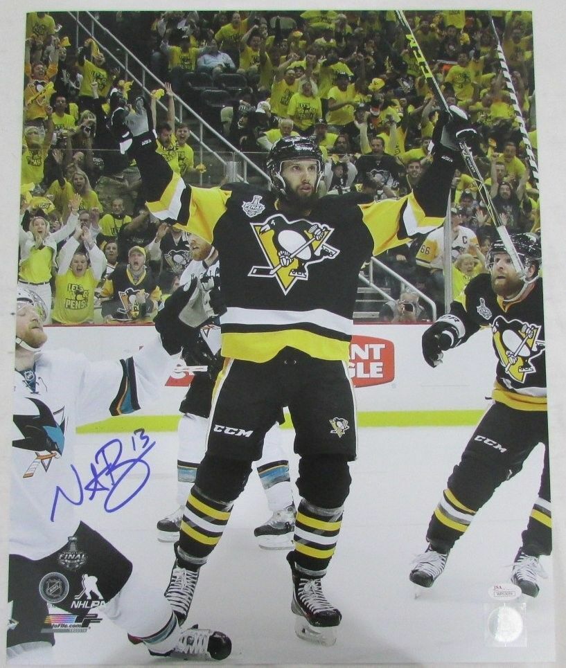 Nick Bonino Penguins 2016 Stanley Cup Autographed/Signed 16x20 Photo JSA 133960