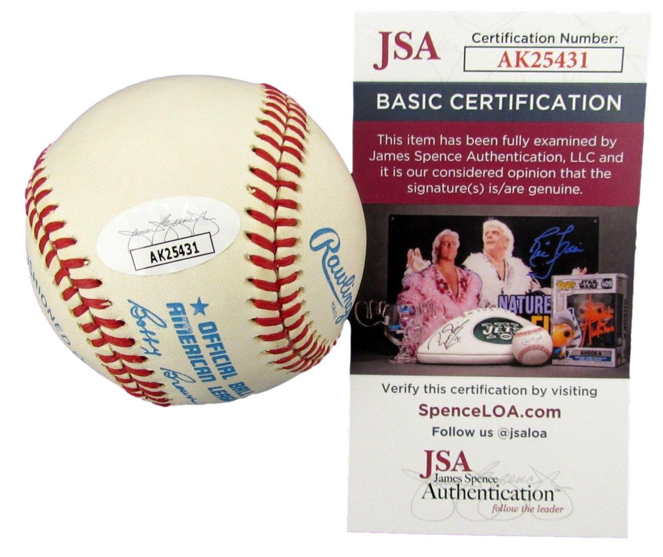 Scott Erickson Autographed OAL Baseball Minnesota Twins JSA 180194