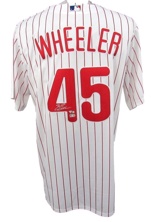 Zack Wheeler Autographed White Nike Authentic Baseball Jersey Phillies Fanatics