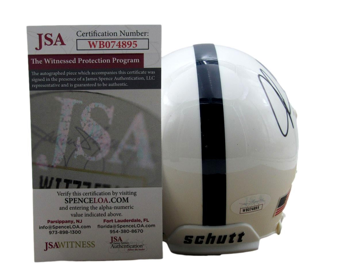 John Cappelletti Autographed/Insc Penn State Mini Schutt Helmet JSA 184709