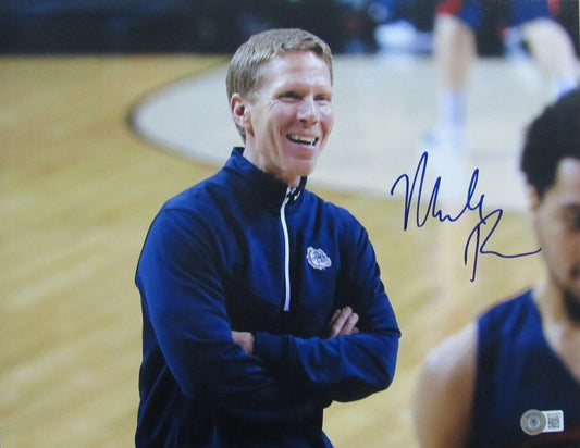 Mark Few Autographed/Inscribed 11x14 Basketball Photo Ganzaga Coach Beckett