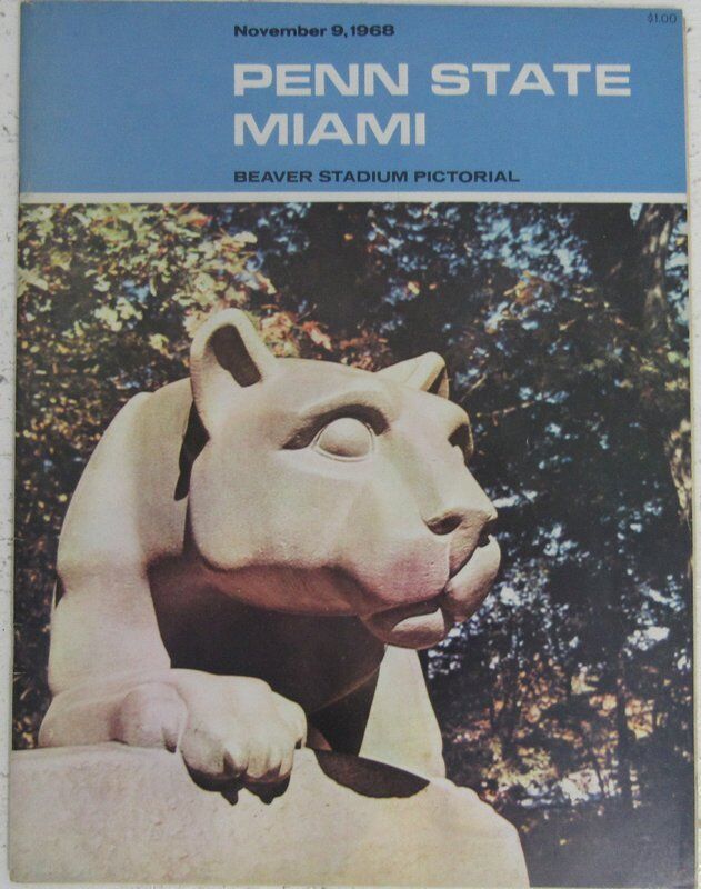 1968 Penn State Nittany Lions vs. Miami Football Program 137756