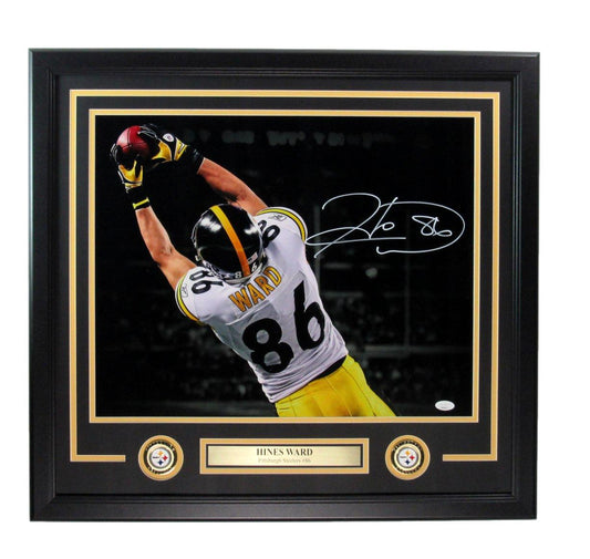 Hines Ward Signed/Autographed 16x20 Photo Pittsburgh Steelers Framed JSA 193340