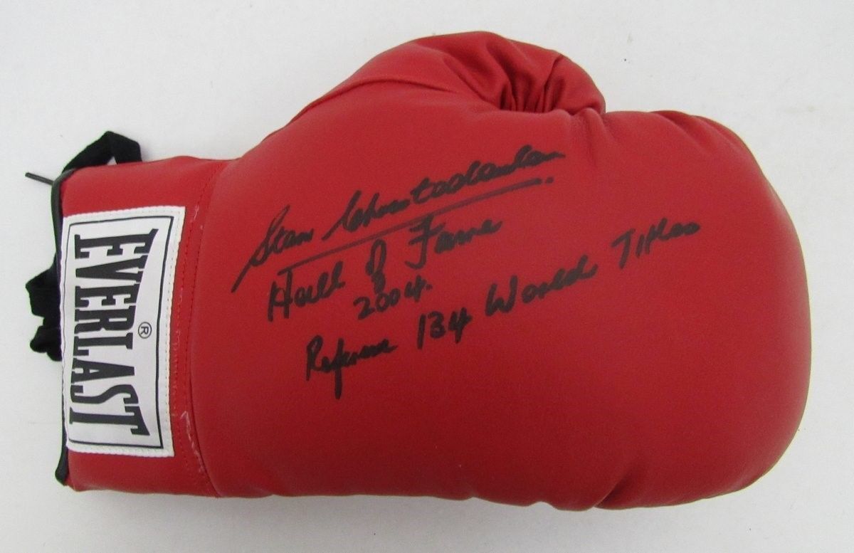 Stan Christodoulou HOF Referee Signed Everlast Boxing Glove JSA 134502