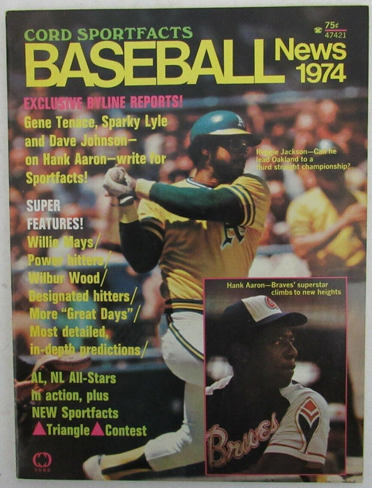 1974 Baseball News Magazine with Reggie Jackson, Oakland A's on Cover 164508