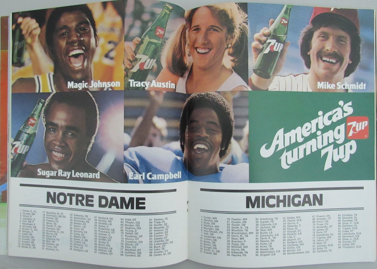 September 20, 1980 Michigan vs. Notre Dame College Football Program 192247