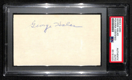 George Halas HOF Signed/Auto 3x5 Index Card Chicago Bears PSA/DNA 187482