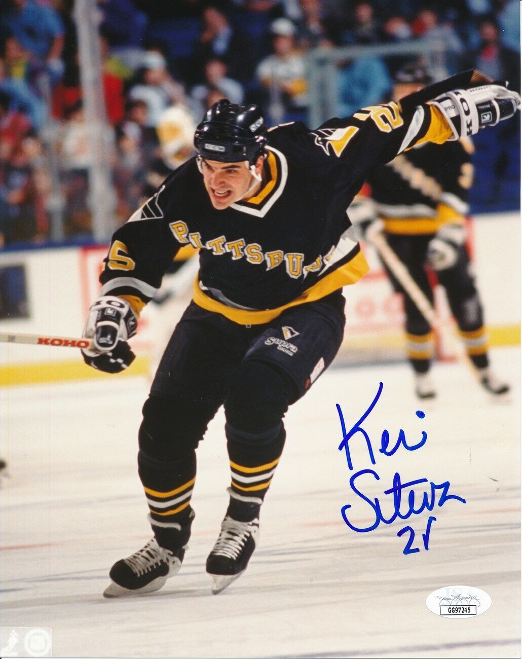 Kevin Stevens Pittsburgh Penguins Signed/Autographed 8x10 Photo JSA 149847