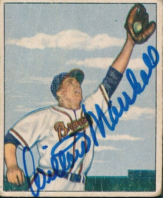 Willard Marshall Boston Braves Signed 1950 Bowman Baseball Card #73 162306