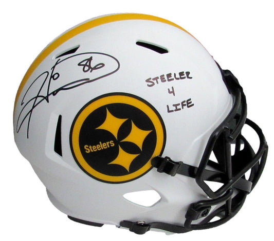 Hines Ward  Autographed/Inscr Full Size Lunar Replica Helmet Steelers Beckett