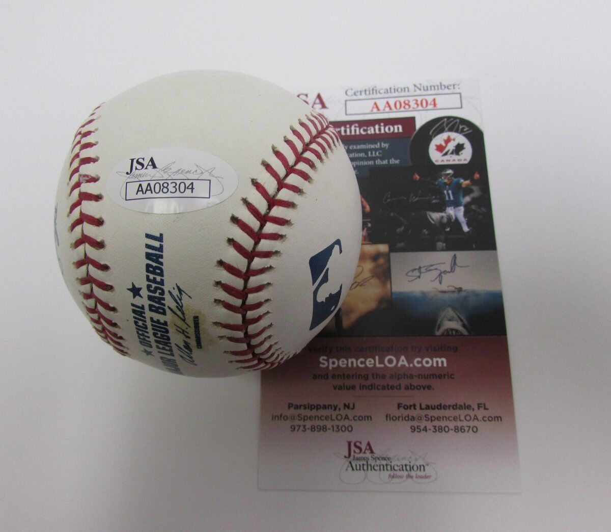 Forrest "Spook" Jacobs Signed OML Baseball JSA 138202