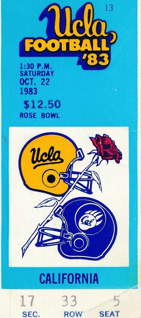 1983 UCLA Bruins vs. USC Trojans Football Game Ticket Stub 148668