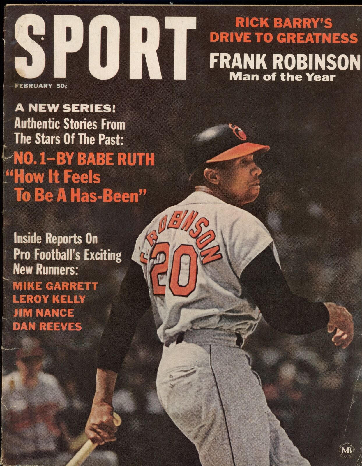 February 1967 SPORT Magazine Frank Robinson Baltimore Orioles on Cover 177663