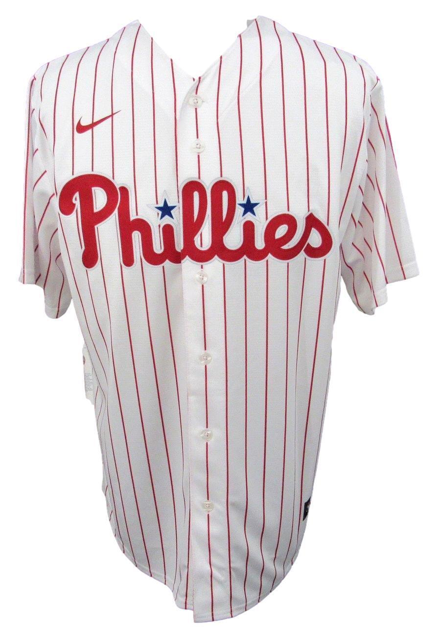 Zack Wheeler Autographed White Nike Authentic Baseball Jersey Phillies Fanatics