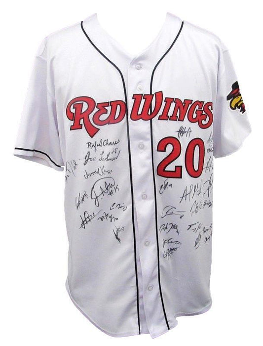 Rochester Red Wings 2022 Team Autographed by 27 Wilson Baseball Jersey 180854