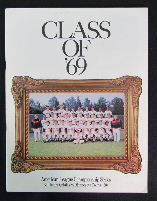 1969 American League Championship Series Orioles vs. Twins Official Program