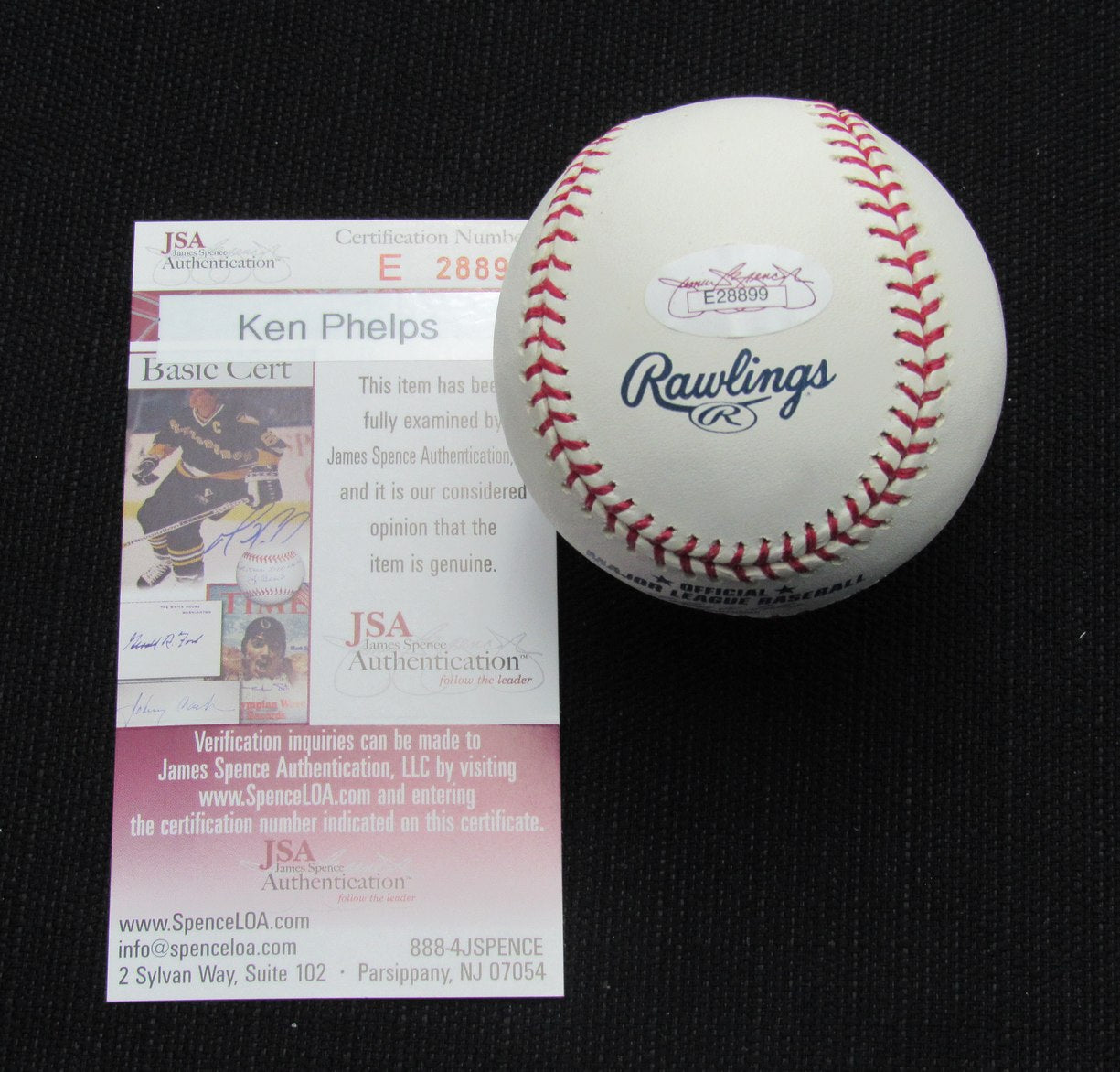 Ken Phelps Signed/Auto Yankees 100th OML Baseball JSA  186909