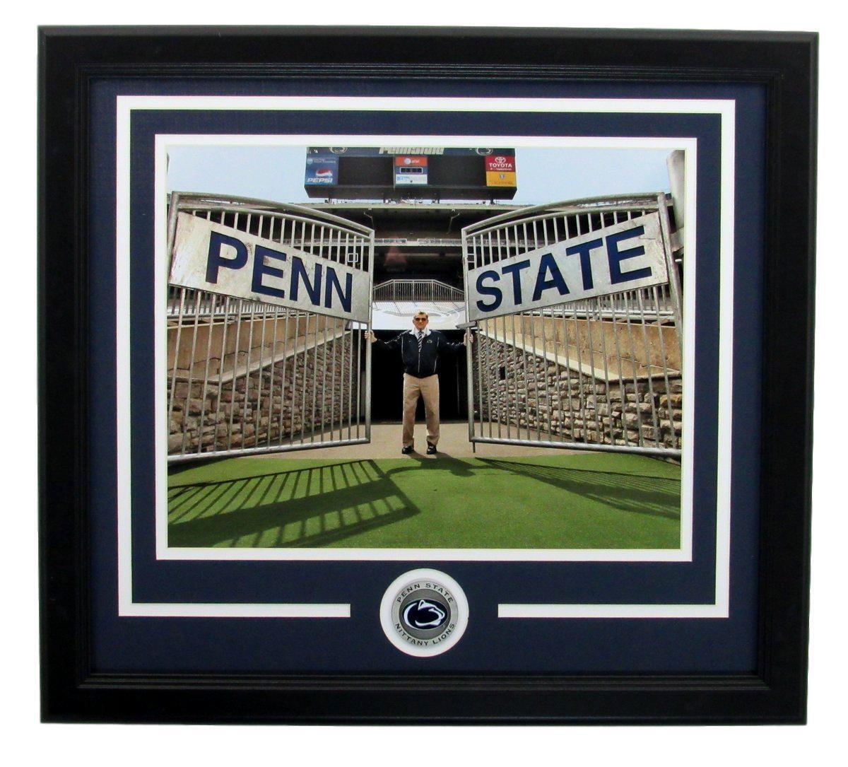 Joe Paterno PSU "At the Gate" Unsigned 11x14 Photo Framed