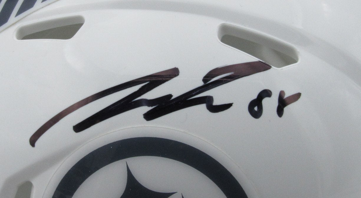 Pat Freiermuth Signed White Salute to Service Mini Helmet Steelers Beckett 19217