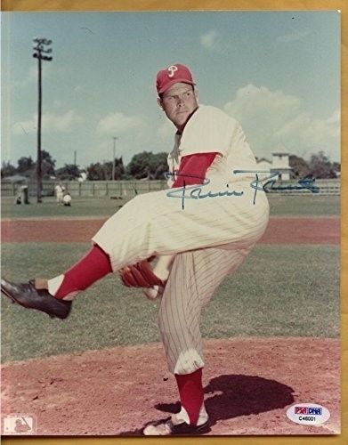 ROBIN ROBERTS Phillies Signed 8x10 Photo PSA/DNA