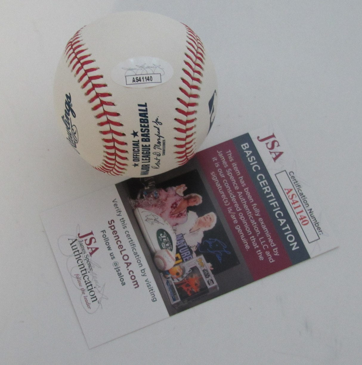 Denny McLain Autographed/Inscribed OML Baseball Tigers JSA 189358