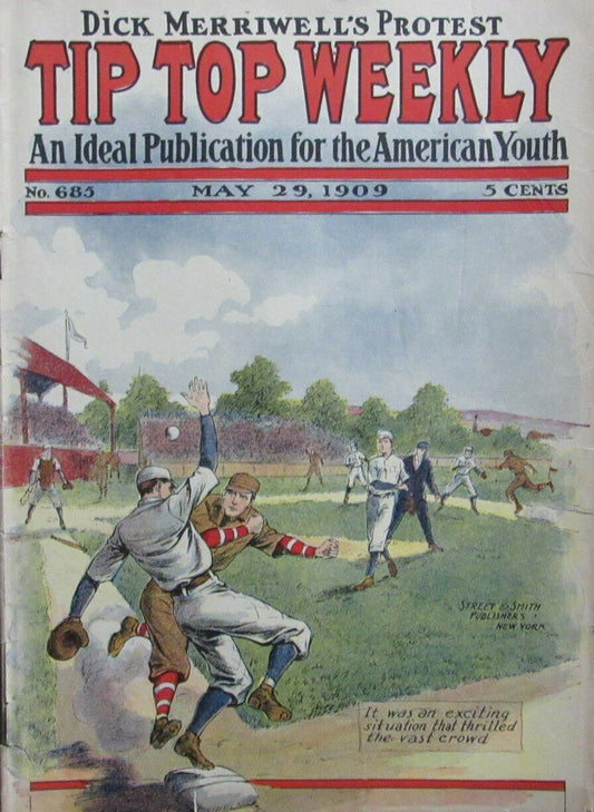 Vintage May 29, 1909 New York Baseball  Tip Top Weekly No. 685 Magazine 165296