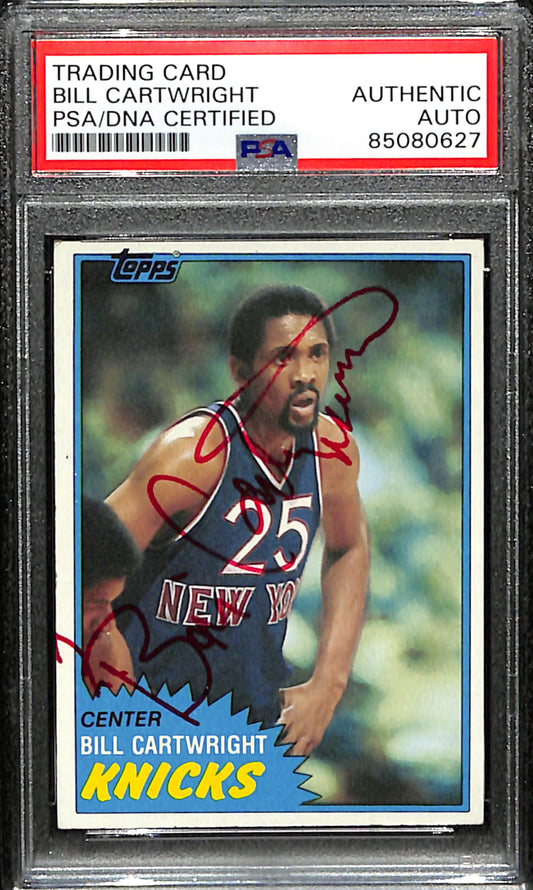 Bill Cartwright Signed 1981 Topps Card #26 New York Knicks PSA/DNA 185742