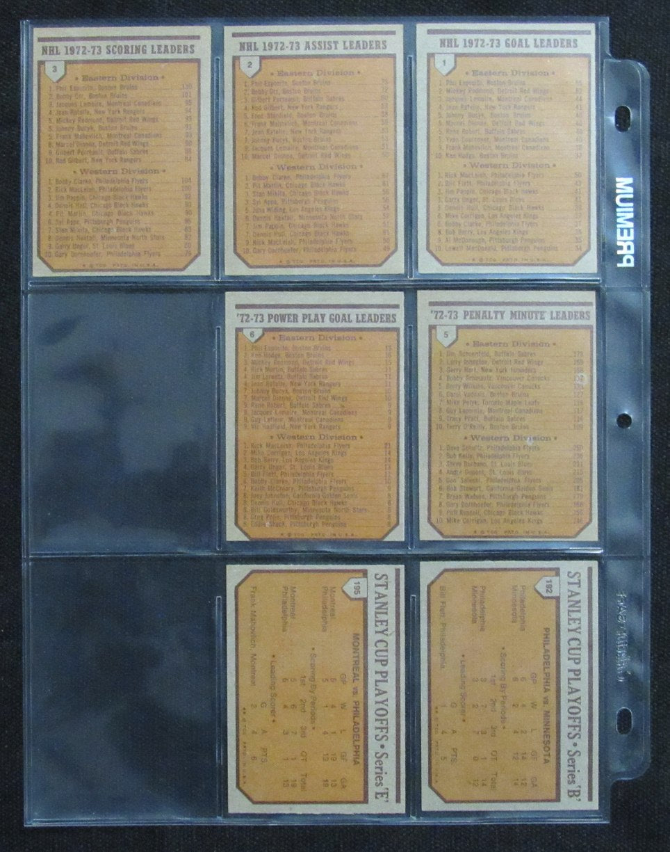 1972-73 Topps Hockey Philadelphia Flyers Complete Team Set (10/10) Cards 189201