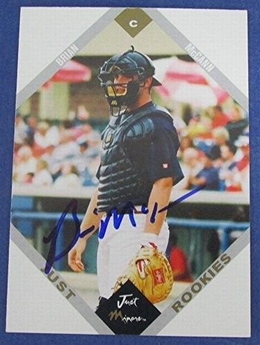 Brian McCann Braves Yankees Signed 2003 Just Minors Baseball Card #44