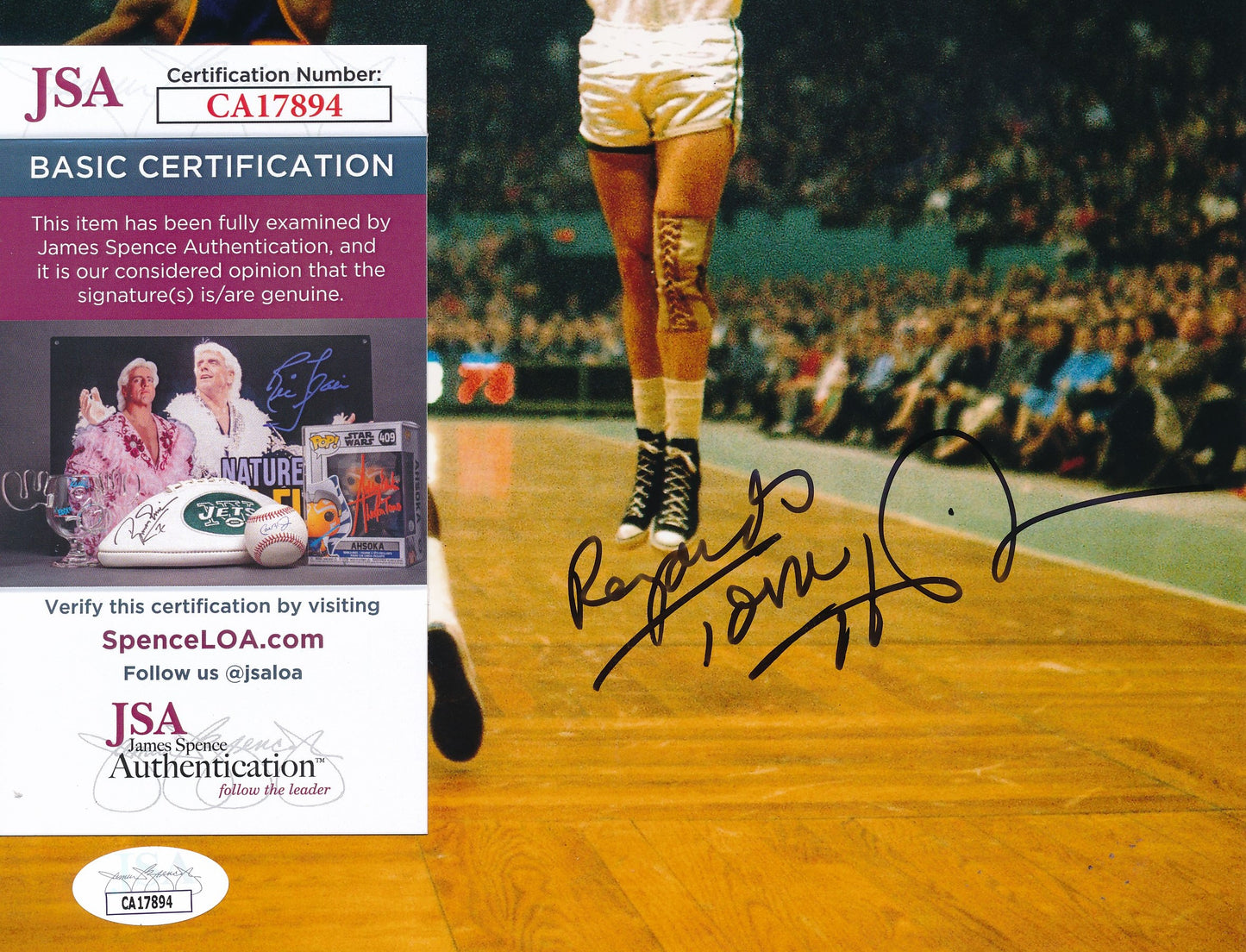 Tom Heinsohn HOF Signed/Inscribed 8x10 Photo Boston Celtics JSA 192939