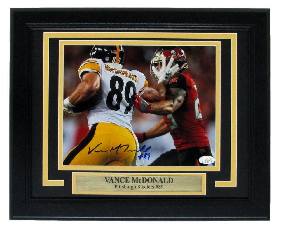 Vance McDonald Steelers Signed/Autographed 8x10 Color Photo Framed  JSA 140838