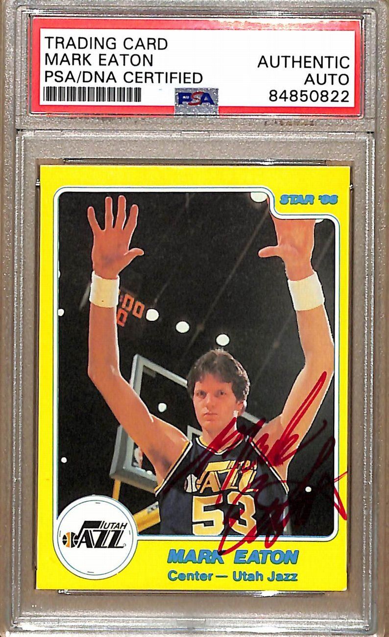 1985-86 Star Company #141 Mark Eaton Utah Jazz Signed/Auto Card PSA/DNA 178899