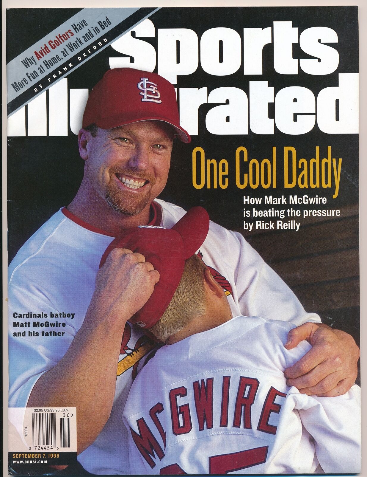 September 7, 1998 Mark McGwire Sports Illustrated NO LABEL Newsstand Cardinals