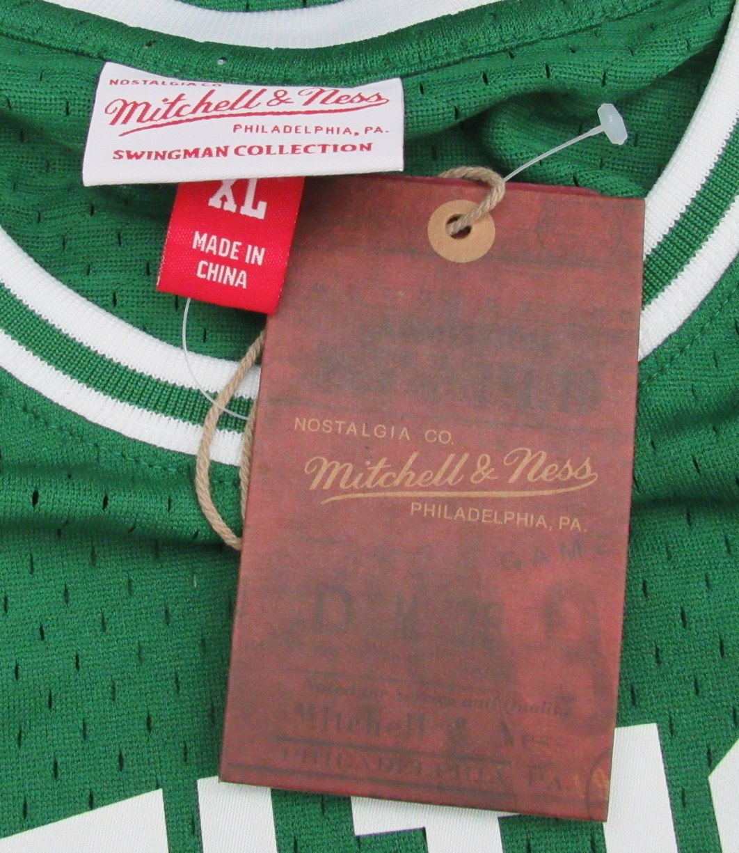 Larry Bird HOF Autographed Mitchell & Ness Basketball Jersey Celtics JSA 182879