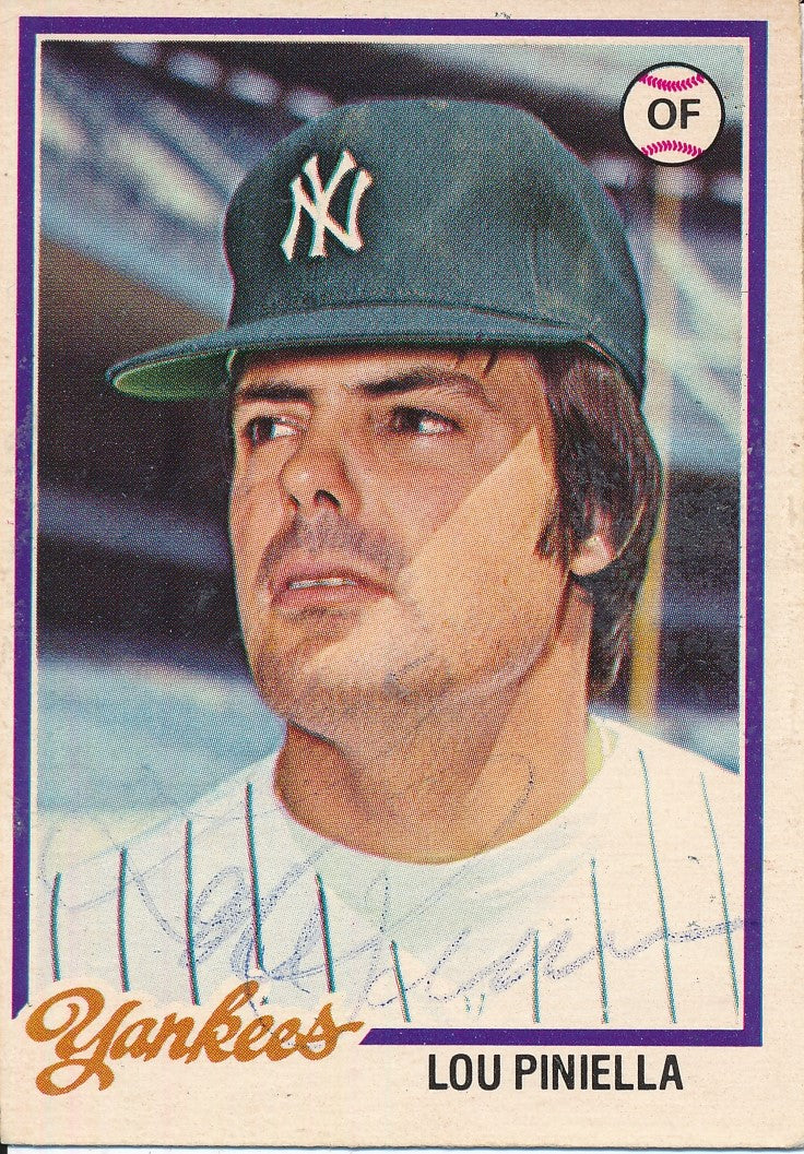 Lou Piniella Autographed 1978 TOPPS Card #82 New York Yankees 183038