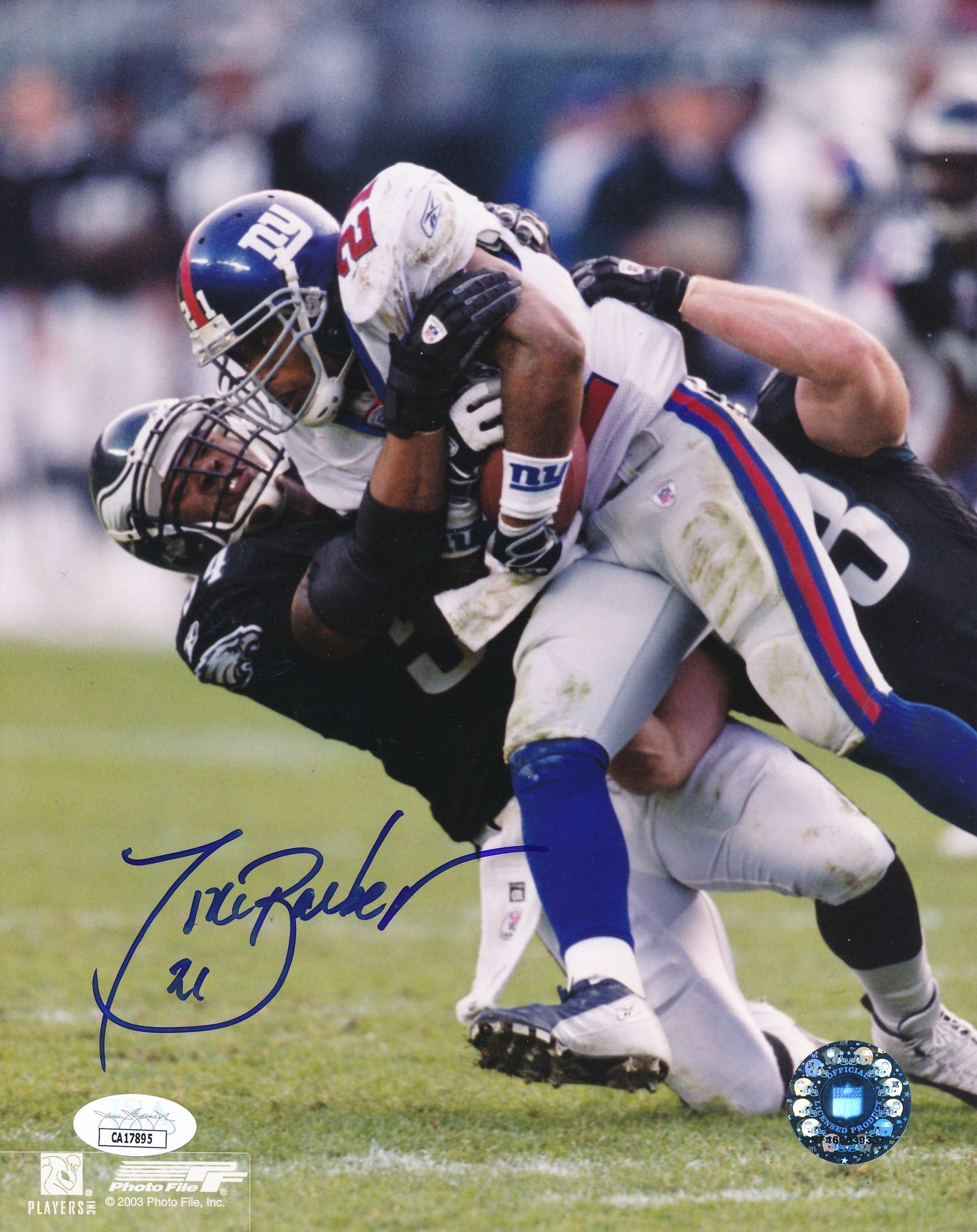 Tiki Barber Signed/Autographed 8x10 Photo New York Giants JSA 192964