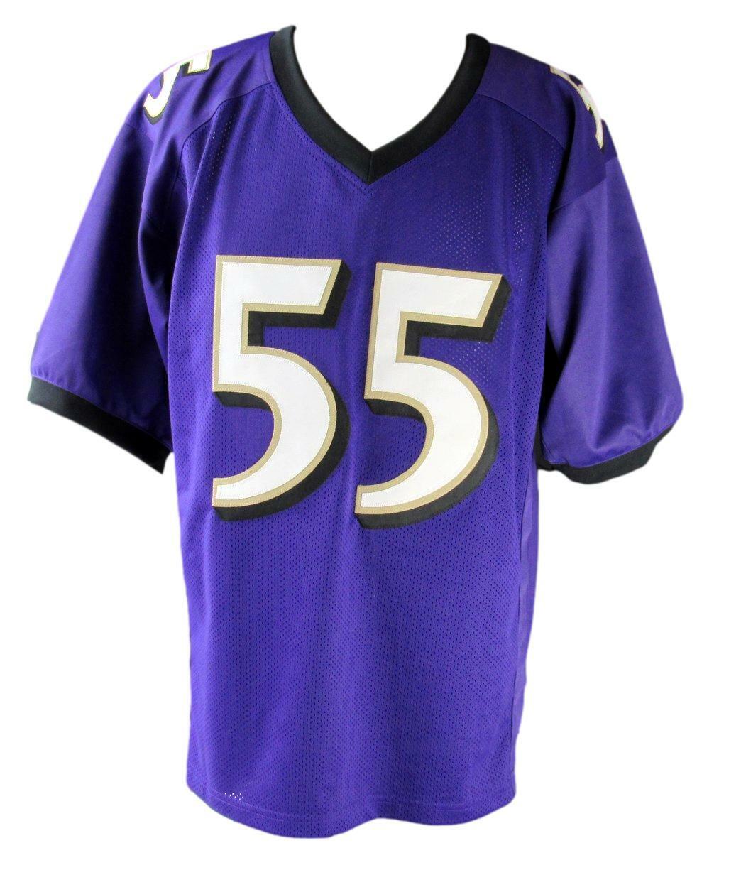 Terrell Suggs Autographed Purple Custom Jersey Baltimore Ravens Beckett